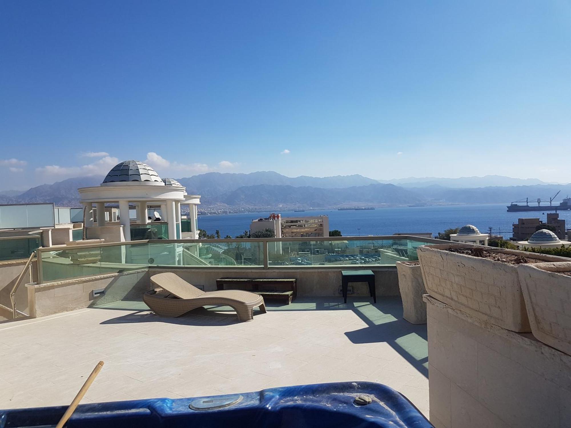 Palmore Top Luxury Penthause With Juccuzi First Line Of The Seaside Lägenhet Eilat Exteriör bild